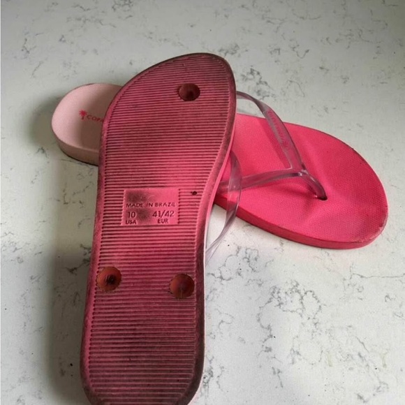 COPACABANA Ombre Flip Flop Sandals with Clear Straps - Picture 2 of 2